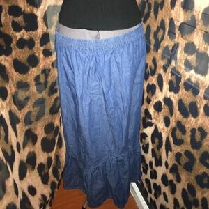 Vintage Boho Gunit Flowy Fish Tail Mermaid Style Prairie Skirt Gunne Sax